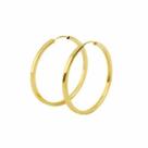 Brinco de ouro 18 k Argola Media 2,2 Cm .