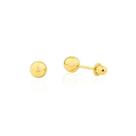 Brinco de ouro 18 k Bolinha .
