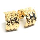 Brinco de ouro 18 k Meia lua .