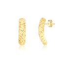 Brinco De Ouro 18k 750 Diamantado