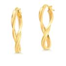 Brinco de Ouro 18k Argola Curva