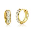 Brinco De Ouro 18k Argora Feminino Cravejado Feminino