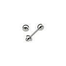 Brinco De Ouro 18k Branco 3.0mm Bolinha Garantia Vitalícia