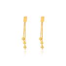 Brinco de ouro 18k com bolinhas com corrente veneziana Brinco de ouro 18k com bolinhas com corrente veneziana