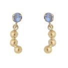 Brinco de ouro 18k com pedra Brinco de ouro 18k com pedra