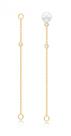 Brinco de Ouro 18k com Pérolas cultivadas de água salgada e Moissanite Brinco de Ouro 18k com Pérolas cultivadas de água salgada e Moissanite