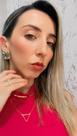 Brinco de Ouro 18k Folheado 1mm Moda Inverno Modelo Martelado Tendência