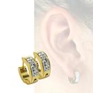 Brinco De Ouro 18k Masculino Brilhante Cravejado Brinco De Ouro 18k Masculino Brilhante Cravejado