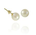 Brinco De Ouro 18k Pérola 7mm