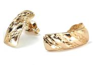 Brinco de ouro 18k Trabalhado Diamantado