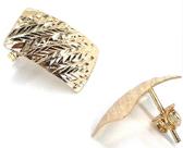 Brinco de ouro 18k Trabalhado Estampado . Brinco de ouro 18k Trabalhado Estampado .