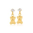 Brinco De Ouro 18k Ursinho Infantil Brinco De Ouro 18k Ursinho Infantil