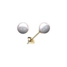 Brinco de Pérola Infantil 5mm Ouro 18K Mod 060