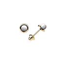 Brinco de Pérola Ninho Infantil 2,5mm Ouro 18K Mod PRL25B Brinco de Pérola Ninho Infantil 2,5mm Ouro 18K Mod PRL25B