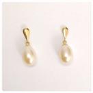 Brinco De Perola Ouro 18k Perola Shell 7mm