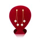 Brinco De Pérolas Naturais 6mm Ouro 18k 750