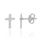 Brinco de Prata 925 Crucifixo Liso
