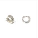 Brinco de Prata 925 Legítima Argola Cravejada Com Zircônias Brinco de Prata 925 Legítima Argola Cravejada Com Zircônias