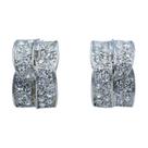 Brinco de Pressão Strass Trançado Semijoia Akasaki BC0897