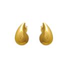 Brinco de Vírgula Tendência Gota Pequeno Chunky Mini Folheado a Ouro 18K Softjoias
