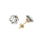 Brinco de Zircônia Cálice 7mm Ouro 18K Mod 231-7
