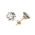 Brinco de Zircônia Cálice 9mm Ouro 18K Mod 225