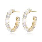 Brinco Dourado Argola Pequena Zircônia Luxuoso e Minimalista