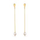 Brinco Dourado de Corrente com Pérola Brinco Dourado de Corrente com Pérola