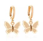 Brinco Dourado Pingente Borboleta Delicado Brinco Dourado Pingente Borboleta Delicado