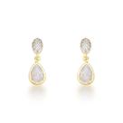 Brinco Duas Gotas Banhado a Ouro 18k