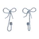 Brinco Duplo Lacinho Metal Zircônia Semijoia Akasaki BC1512 Brinco Duplo Lacinho Metal Zircônia Semijoia Akasaki BC1512