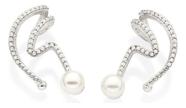 Brinco Ear Cuff Abstrato, Cravejado Por Zircônias 326936