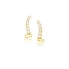 Brinco ear cuff charme banhado a ouro