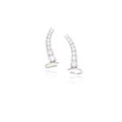 Brinco ear cuff charme ródio branco