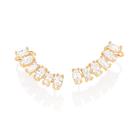 Brinco ear cuff com piercing BRANCO 527158 Rommanel