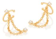 Brinco Ear Cuff Composto Por 4 Zircônias De 526663