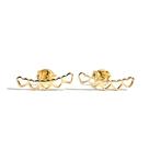 Brinco Ear Cuff Corações Pequenos Banhado a Ouro