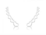 Brinco Ear Cuff Corações Vazados Brinco Ear Cuff Corações Vazados