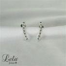 Brinco ear cuff cravejado em prata 925