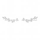 Brinco Ear Cuff Cravejado Folhas em Prata 925 Brinco Ear Cuff Cravejado Folhas em Prata 925