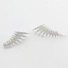 Brinco Ear Cuff Cravejado Navete em Prata 925