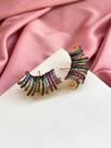Brinco Ear Cuff Cravelado Colorido - Semijoia