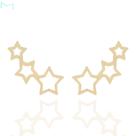 Brinco Ear Cuff Estrela Estilo Blogueira Folheado Semi Joia