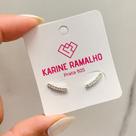 Brinco Ear Cuff fileira cravejada prata 925