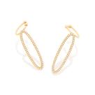 Brinco ear cuff folheado a ouro BRANCO 526799 Rommanel