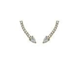 Brinco Ear Cuff Gota Cristal Banhado a Ouro - Zircônia