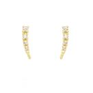 Brinco ear cuff mini ceci zircônias folheado a ouro 18k