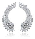 Brinco Ear Cuff Noiva Pedra Zirconia Prata Festa Debutante
