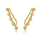 Brinco Ear Cuff Pedrinhas Espaçadas de Semijoia