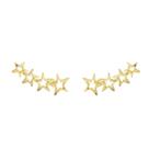 Brinco Ear Cuff Quatro Estrelas Banhado a Ouro 18k